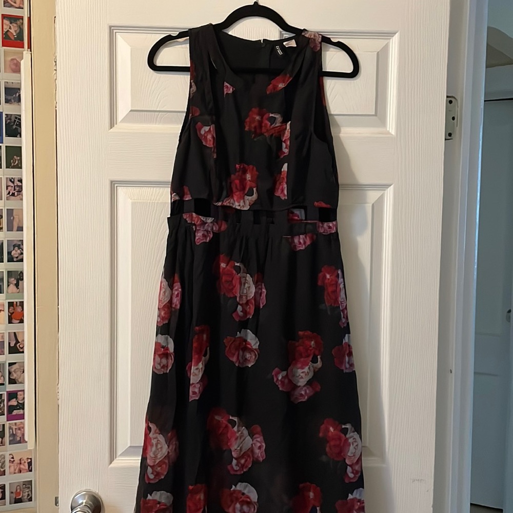 Black Floral Maxi Dress